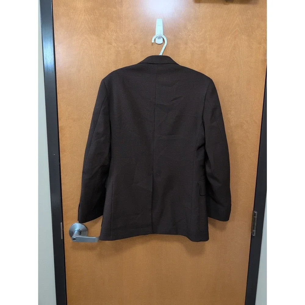 Levi's Jacket Mens 38R Brown Vtg 80 Action Suit Single Breast Gold Button Blazer
